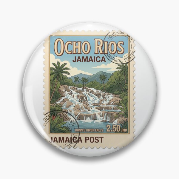 Item preview, Sello de viaje de las cataratas Dunn's River en Ocho Ríos, Jamaica designed and sold by k3rstman1.