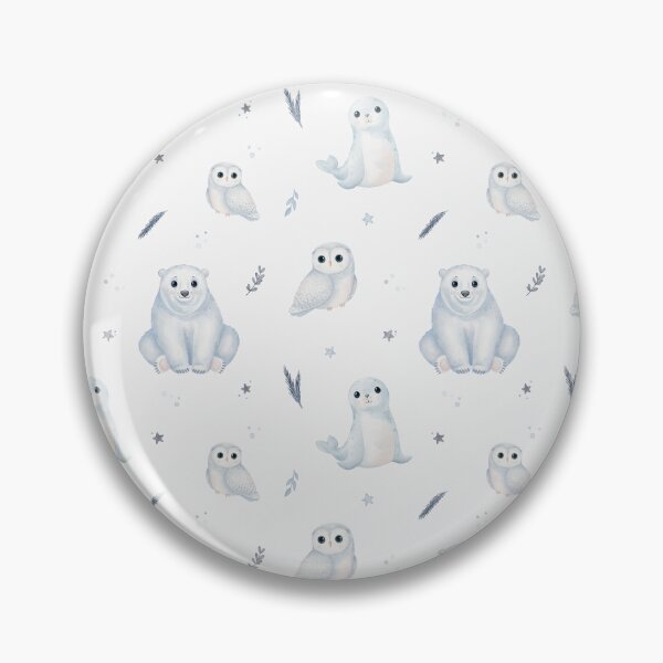 Item preview, Cute Watercolor Arctic Animals Seamless Pattern Nursery Art designed and sold by tetiartlineshop.