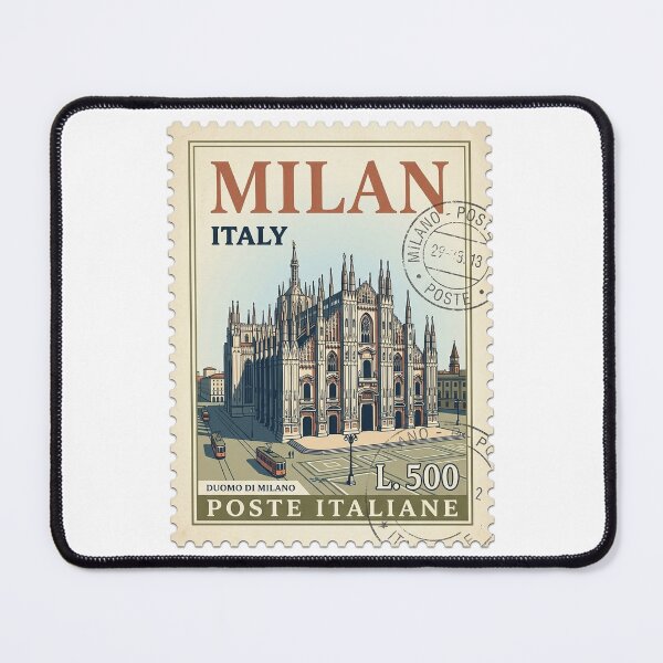 Item preview, Milan Italy Duomo Cathedral Vintage Travel Stamp designed and sold by k3rstman1.