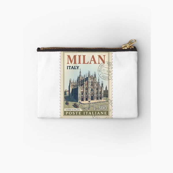 Item preview, Milan Italy Duomo Cathedral Vintage Travel Stamp designed and sold by k3rstman1.