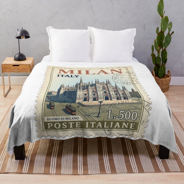 Item preview, Milan Italy Duomo Cathedral Vintage Travel Stamp designed and sold by k3rstman1.