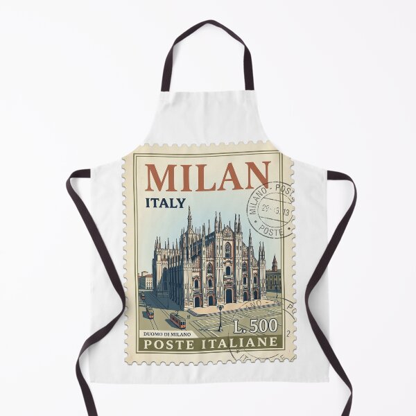 Item preview, Milan Italy Duomo Cathedral Vintage Travel Stamp designed and sold by k3rstman1.