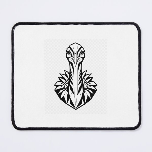 Item preview, Premium Geometric Houbara Bustard | Minimalist Black & White Vector Sticker designed and sold by DesertInkArt.