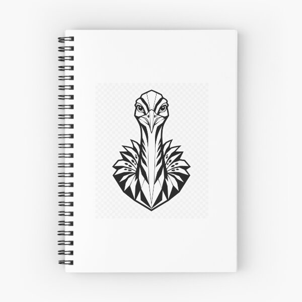 Item preview, Premium Geometric Houbara Bustard | Minimalist Black & White Vector Sticker designed and sold by DesertInkArt.