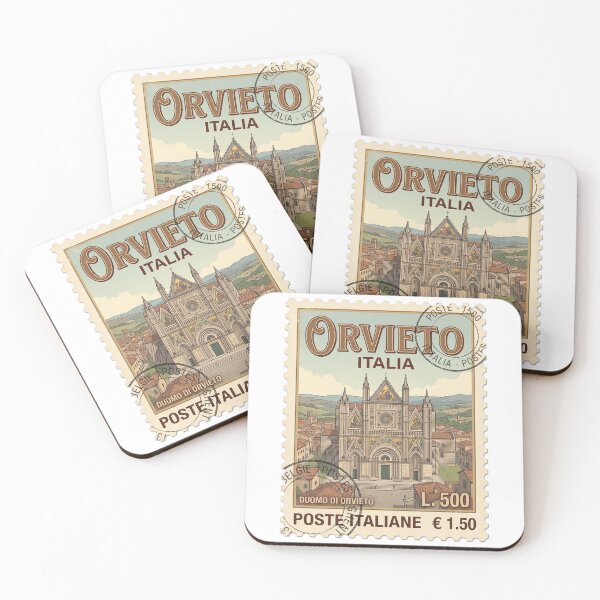 Item preview, Orvieto Italy Duomo Cathedral Vintage Travel Stamp designed and sold by k3rstman1.