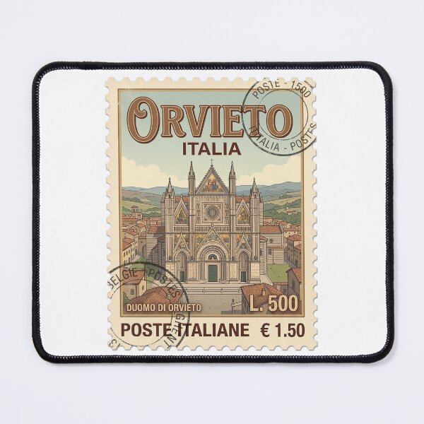 Item preview, Orvieto Italy Duomo Cathedral Vintage Travel Stamp designed and sold by k3rstman1.