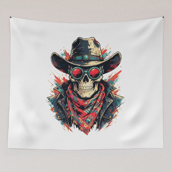 Item preview, Cowboy Skull With Red Goggles designed and sold by Lobory.
