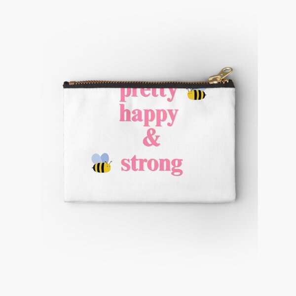 Item preview, Pretty Happy & Strong Pink Quote designed and sold by thewhimstudio.