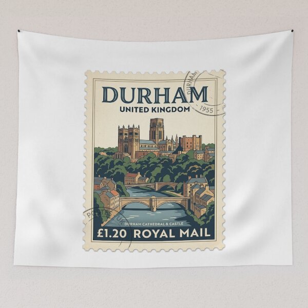 Item preview, Durham Cathedral United Kingdom Vintage Travel Stamp designed and sold by k3rstman1.
