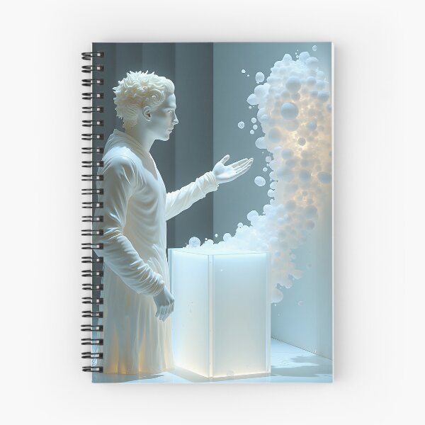 Item preview, The Evolution of Agentic AI: Ethereal Smart Automation Fluid Dynamics Canvas designed and sold by Creative-RE.