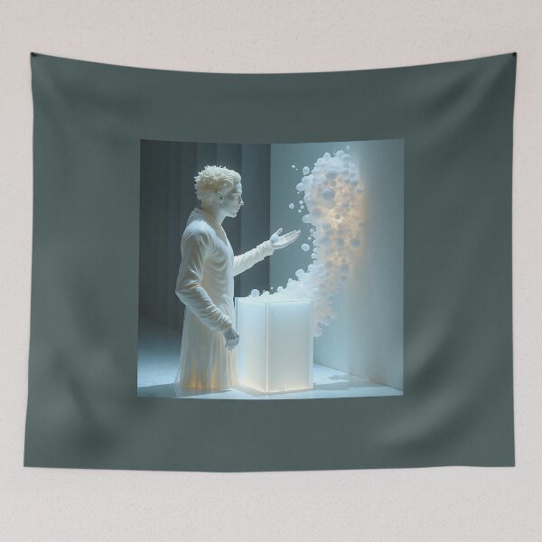 Item preview, The Evolution of Agentic AI: Ethereal Smart Automation Fluid Dynamics Canvas designed and sold by Creative-RE.