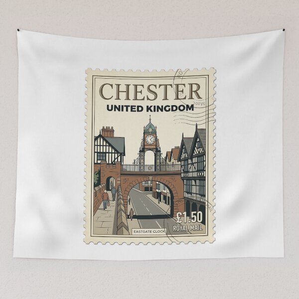Item preview, Vintage Chester Eastgate Clock UK Travel Stamp designed and sold by k3rstman1.