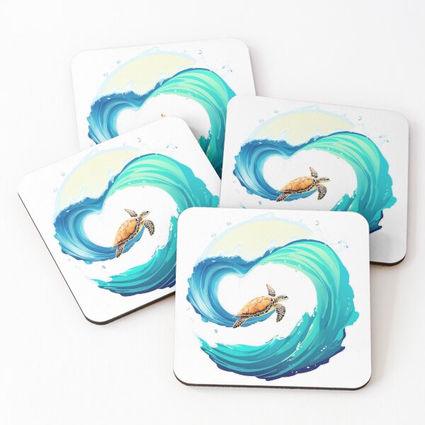 Item preview, Sea Turtle Great Wave Circle designed and sold by Fetraus.