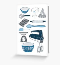 vintage baking tools Greeting Card
