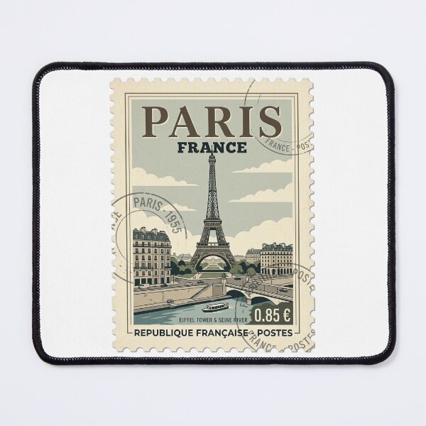 Item preview, Vintage Paris France Eiffel Tower Travel Stamp designed and sold by k3rstman1.