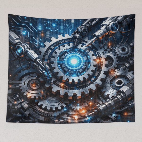 Item preview, “Fusing AI brilliance with mechanical mastery.” designed and sold by Ihsan Design Trendzz.