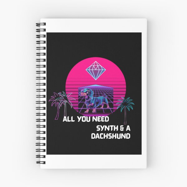 Artikelvorschau, 80er-Jahre-Synthwave-Dackel-Neon-Cyberpunk-Vaporwave-Grid entworfen und verkauft von Gameshalah's Designs Hub.
