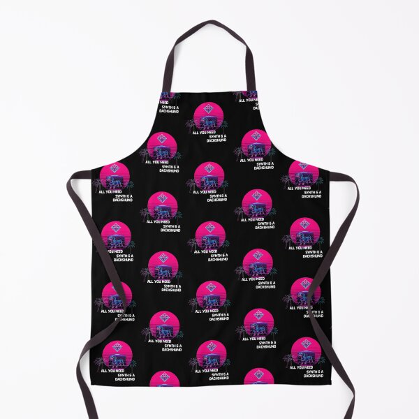 Item preview, 80s Synthwave Dachshund Neon Cyberpunk Vaporwave Grid designed and sold by Gameshalah's Designs Hub.