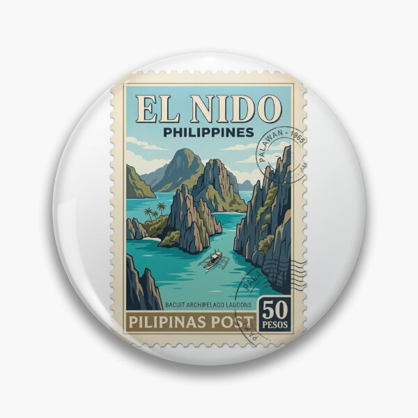 Item preview, Vintage El Nido Palawan Philippines Travel Stamp designed and sold by k3rstman1.