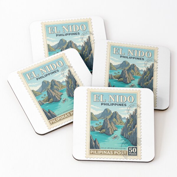 Item preview, Vintage El Nido Palawan Philippines Travel Stamp designed and sold by k3rstman1.