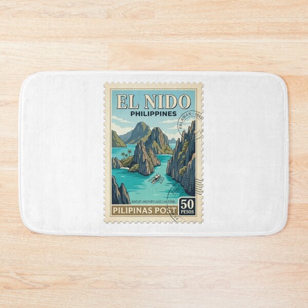 Item preview, Vintage El Nido Palawan Philippines Travel Stamp designed and sold by k3rstman1.