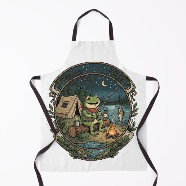Item preview, Lake Fishing Frog Camping Classic T-Shirt designed and sold by pawsome purrfect.
