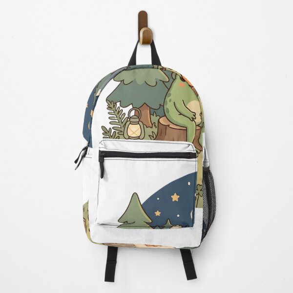 Item preview, Happy Camper Frog Shirt – Cozy Frog Camping by the Campfire in the Forest Nature Adventure designed and sold by pawsome purrfect.