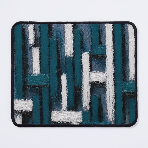 Item preview, Abstract Geometric Grid – Deep Navy Blue & White Wall Art designed and sold by Ingorgia Studio.