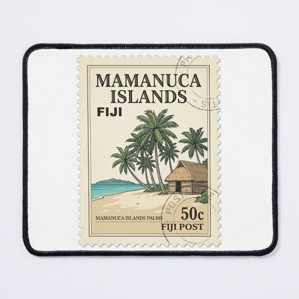 Item preview, Vintage Mamanuca Islands Fiji Beach Travel Stamp designed and sold by k3rstman1.