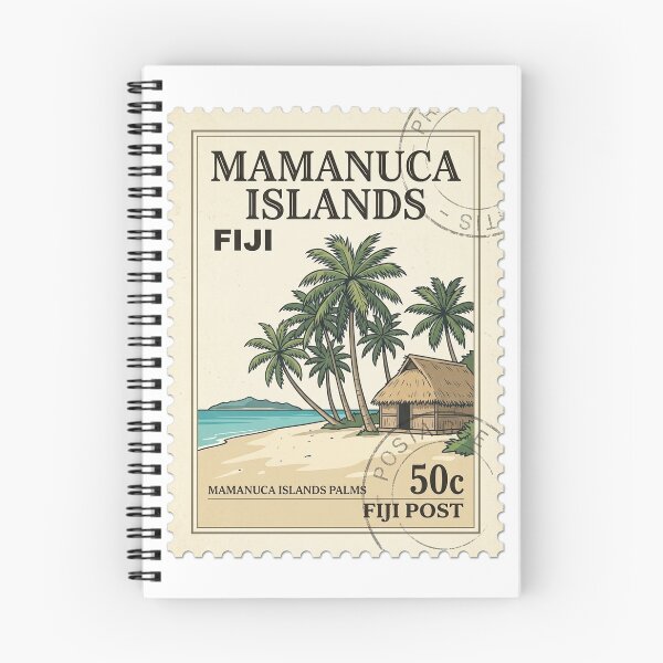 Item preview, Vintage Mamanuca Islands Fiji Beach Travel Stamp designed and sold by k3rstman1.