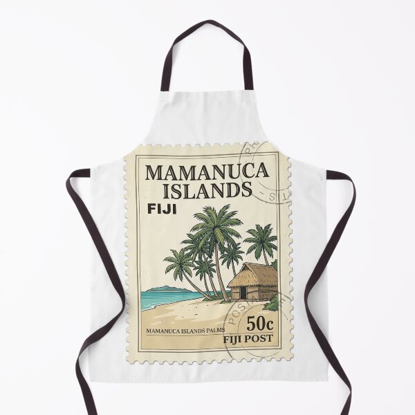 Item preview, Vintage Mamanuca Islands Fiji Beach Travel Stamp designed and sold by k3rstman1.