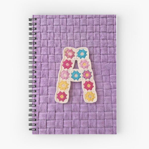 Item preview, Granny Square Letter A Floral Crochet Lavender designed and sold by LuisWorks.