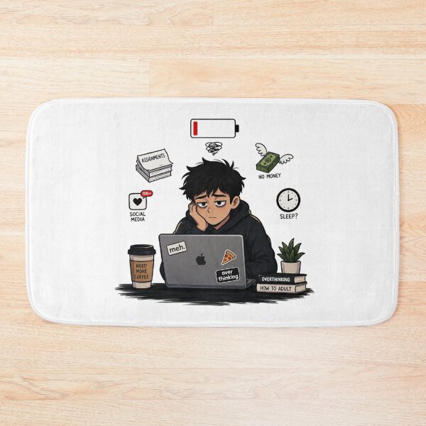 Item preview, Gen Z Survival Mode Meme Sticker – Social Battery Low Funny Burnout Aesthetic designed and sold by DKraftz.
