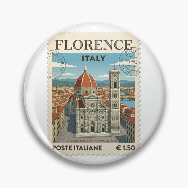 Item preview, Florence Italy Cathedral Duomo Vintage Travel Stamp designed and sold by k3rstman1.