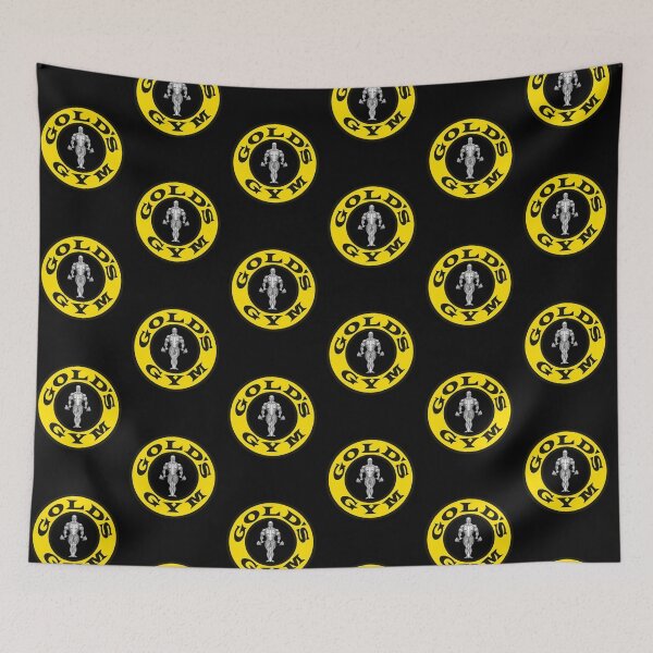 Item preview, Classic Gold's Gym Yellow Circle Bodybuilder Logo designed and sold by Sedwalhissan.
