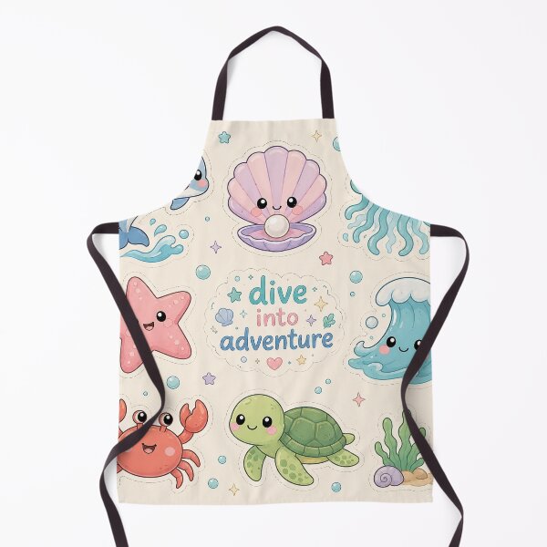 Item preview, Kawaii Ocean Animals Sticker Sheet - Dive Into Adventure designed and sold by ASTROVIA .