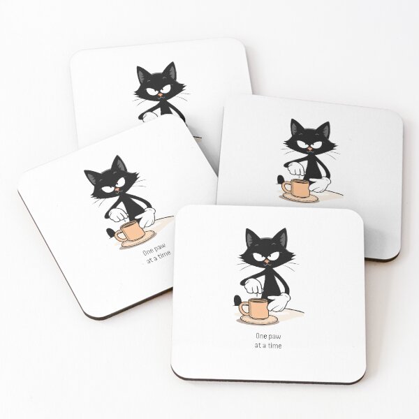 Item preview, 1930s Rubber Hose Cartoon Cat Mischievous Coffee Art designed and sold by Gameshalah's Designs Hub.