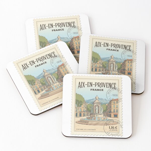 Item preview, Aix-en-Provence France Fontaine de la Rotonde Travel Stamp designed and sold by k3rstman1.