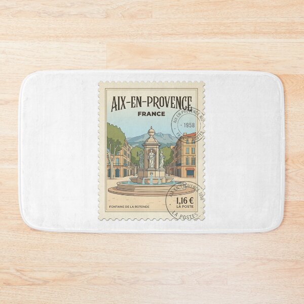 Item preview, Aix-en-Provence France Fontaine de la Rotonde Travel Stamp designed and sold by k3rstman1.