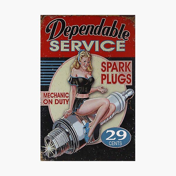 Item preview, Vintage Dependable Service sign designed and sold by thatstickerguy.