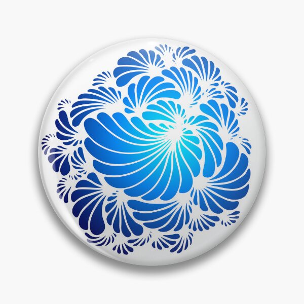 Item preview, Abstract Fractal Spiral Bloom – Blue Generative Art designed and sold by ReignitingWood.