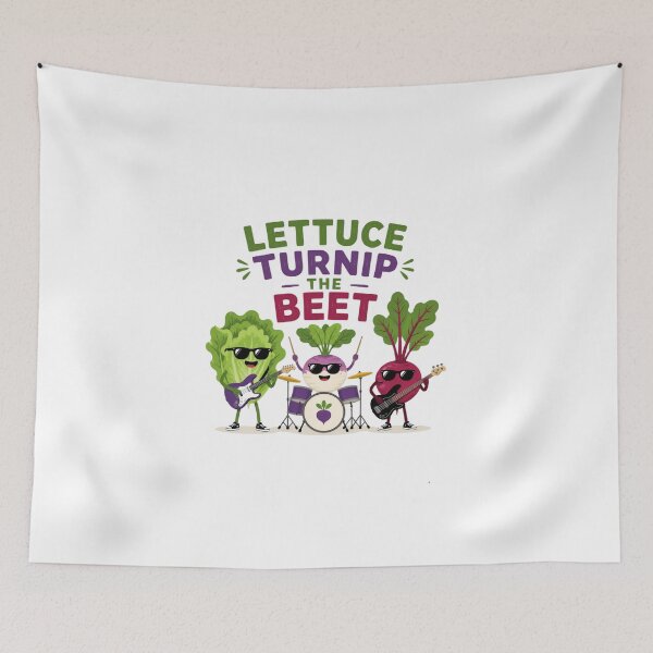 Item preview, Lettuce Turnip The Beet Cute Vegetable Music Pun designed and sold by Cerys-GS.