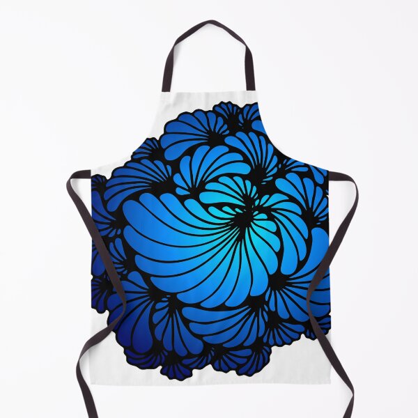 Item preview, Abstract Fractal Spiral Bloom – Blue Black Generative Art designed and sold by ReignitingWood.