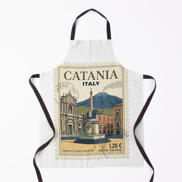 Item preview, Catania Italy Travel Stamp Elephant Fountain Mount Etna designed and sold by k3rstman1.