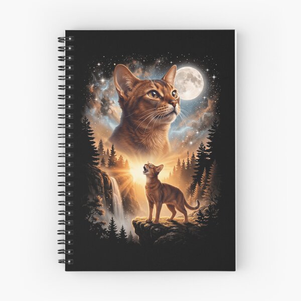 Item preview, Abyssinian Howling Moon Art Cat Mom Dad Lover designed and sold by dian-rody-crest.