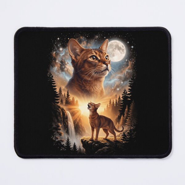 Item preview, Abyssinian Howling Moon Art Cat Mom Dad Lover designed and sold by dian-rody-crest.