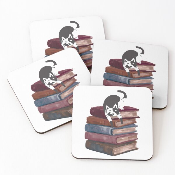Item preview, Cute Cat Sleeping on Vintage Books designed and sold by PetruArtDesigns.