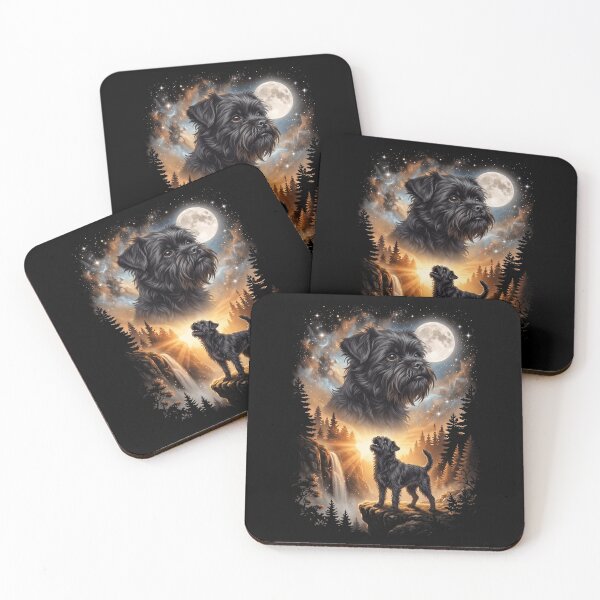 Item preview, Affenpinscher Howling Moon Art Dog Mom Dad Lover designed and sold by dian-rody-crest.