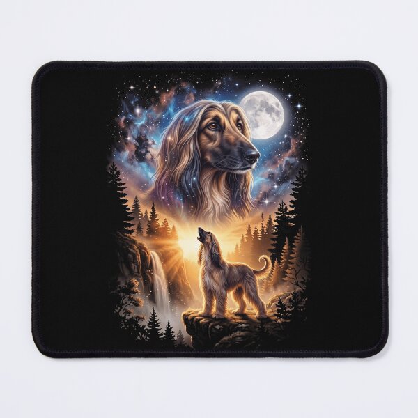 Item preview, Afghan Hound Howling Moon Art Dog Mom Dad Lover designed and sold by dian-rody-crest.