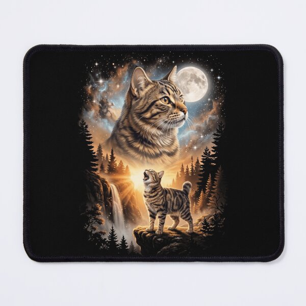 Item preview, American Bobtail Howling Moon Art Cat Mom Dad Lover designed and sold by dian-rody-crest.